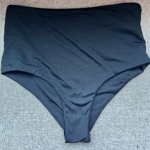 L’Space Portia Black High-Waisted Bikini Bottoms